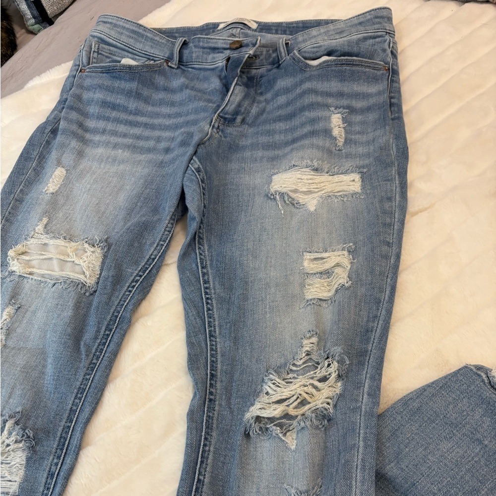 BKE from Buckle Light Blue Distressed Boyfriend Jeans